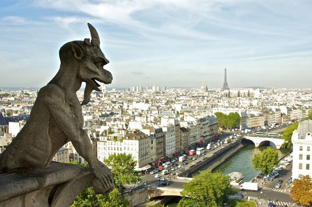 Eiffel Tower with Notre-Dame Tour